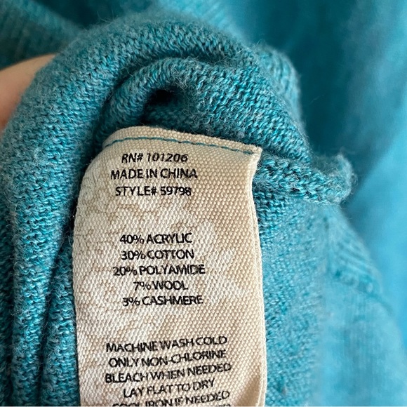 Soft Surroundings 1X Blue Knit Sweater - Picture 5 of 5